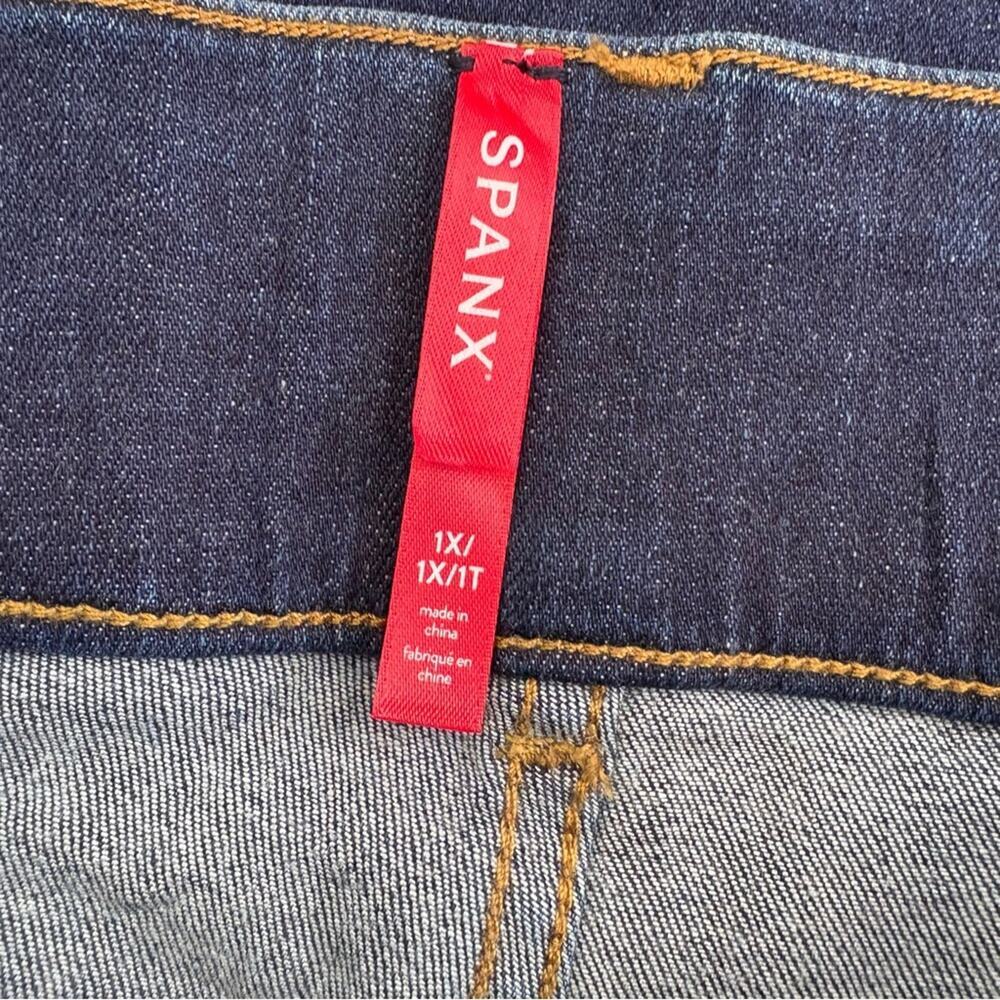 Spanx Dark Denim Flare Pull On Jeans - Picture 4 of 5